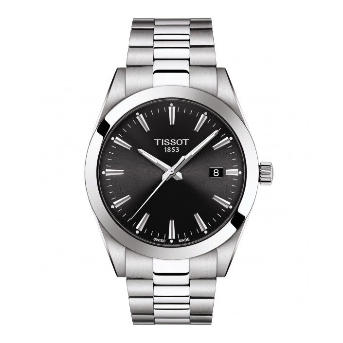 WATCH T1274BS STEEL & SILVER DIAL 40 MM QUARTZ GENTLEMAN TISSOT